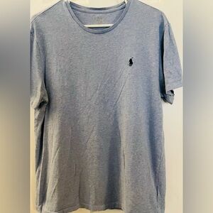 Men’s POLO RALPH LAUREN Heathered Light Blue Short Sleeve T-shirt Sz Medium